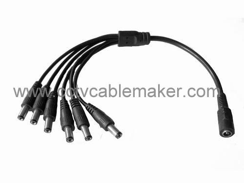 6 Way DC power splitter Dc power cord