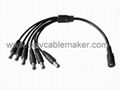 6 Way DC power splitter Dc power cord