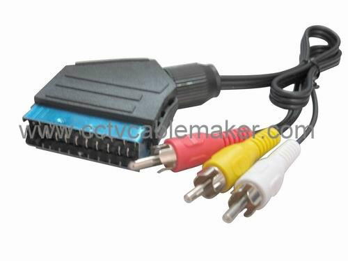 Scart to RCA cable