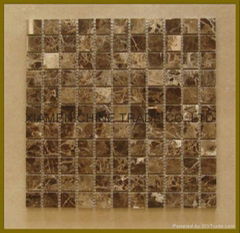 Dark Emperador Marble Mosaic Tile