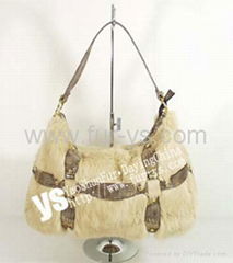 fur handbag