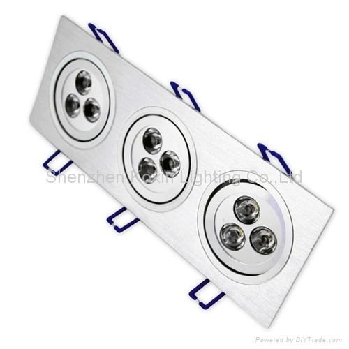 9*1W square led downlights