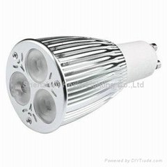 LED light bulbs GU10 E27 CREE3X3W led heat sink solar light lamp lighting spots 