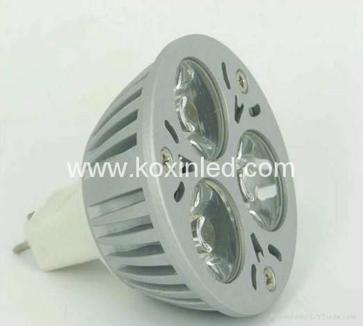 High power led spotlight E27 3x1W 5