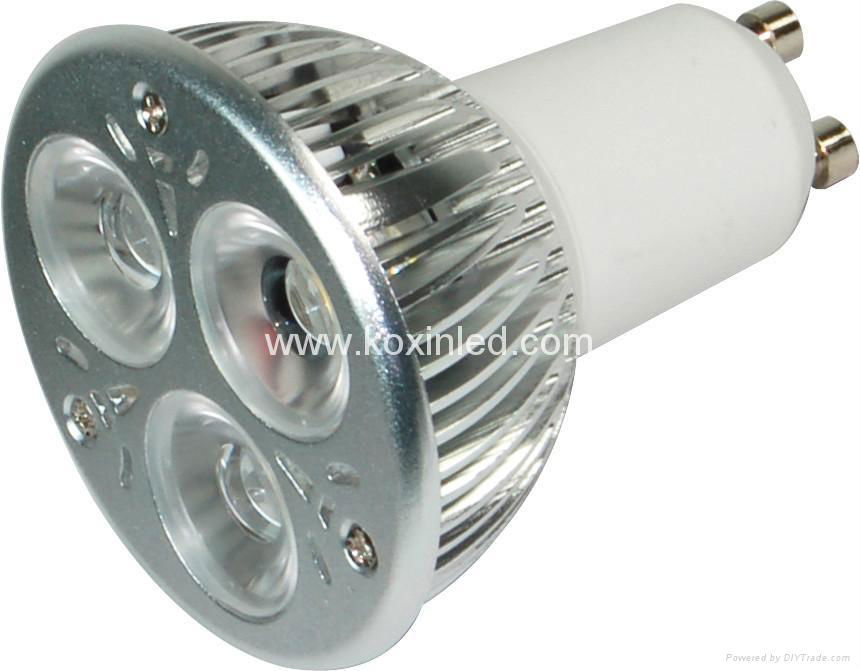 Dimmable LED spotlight GU10 3*1W 3