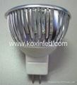 Dimmable LED spotlight GU10 3*1W 4