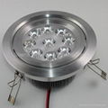 the popular 9w led downlight(Triad of a lens)  