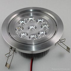 the popular 9w led downlight(Triad of a lens)  