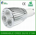 Dimmable led bulb lamp GU10 3*3W 3