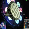 High power color changing 12W RGB led par light(with remote controller) 1