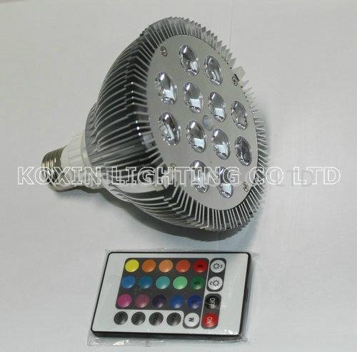 High power color changing 12W RGB led par light(with remote controller) 2