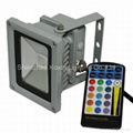 10W RGB floodlight with IR remote controller