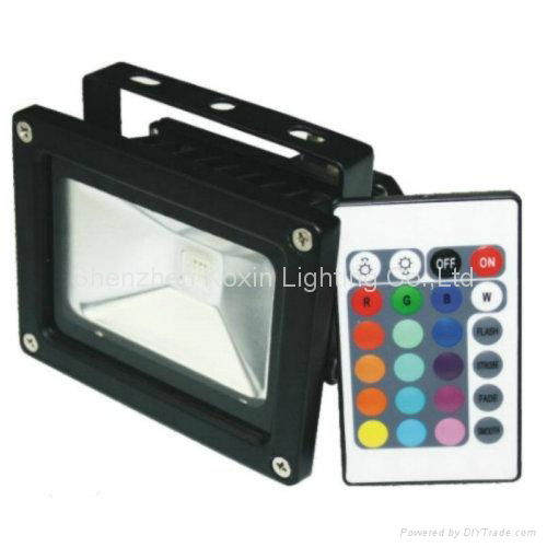 10W RGB floodlight with IR remote controller 2