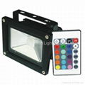 10W RGB floodlight with IR remote controller