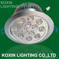 the popular 9w led downlight(Triad of a lens)  