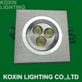 the popular 9w led downlight(Triad of a lens)   4