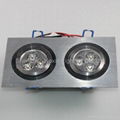 3*1W square led downlight