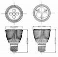 E27 PAR20 5*2W high power led par lamp