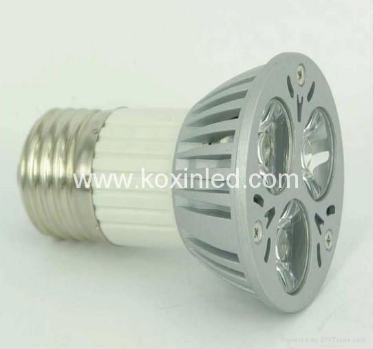 High power led spotlight E27 3x1W 4