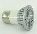 High power led spotlight E27 3x1W 4