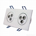 6*1W led downlight square（CE/ROHS approval)