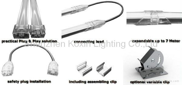 SMD3014 78leds/0.56M led aluminum bar with easy connector 2