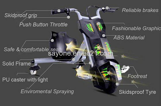 New Arrival Kids CE Electric Prayer 3 Wheel Colourful Drift Trike Scooter 2