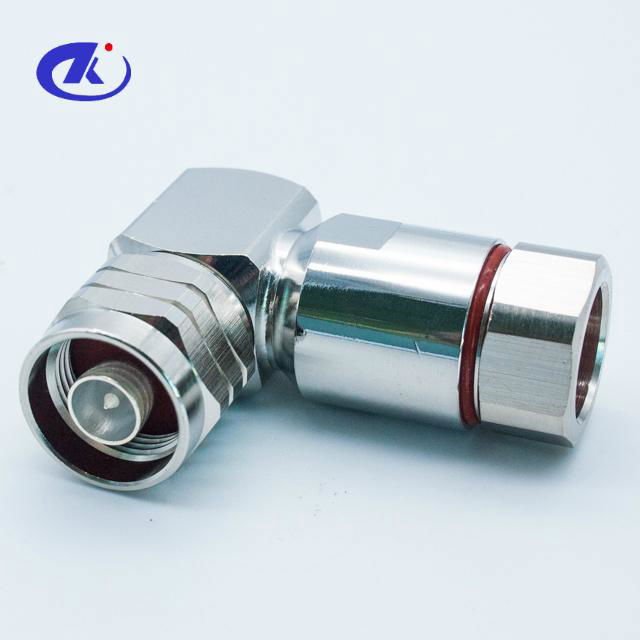 N type right angle plug connector for 1/2 superflexible cable