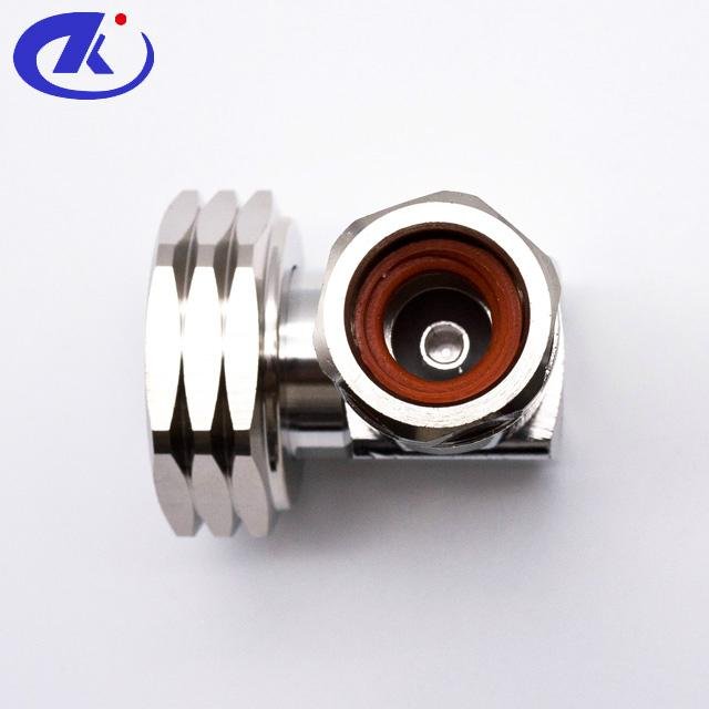 DIN Male Right Angle Connector For 1/2"Superflexible Cable in high frequency 3