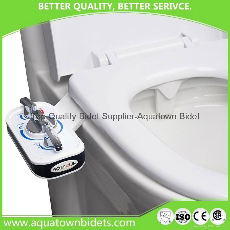 hot water manual non electronic all brass inside seat toilet water bidet sprayer