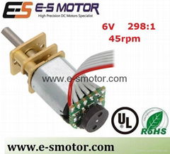 45rpm micro metal gearmotor with encoder