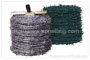 Discount 12x12-14 16 hot dip PVC coated twisted safety barbed wire fence factory