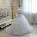 Luxurious Sweetheart Organza Satin Ruffled Ball Gown Wedding Dress G197