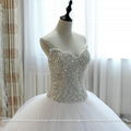 Heavy Beading Sexy Big Ball Gown Wedding Dress With Long Train G209 5