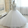 Heavy Beading Sexy Big Ball Gown Wedding Dress With Long Train G209 1