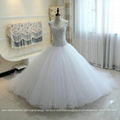 Heavy Beading Sexy Big Ball Gown Wedding Dress With Long Train G209 2