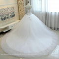Heavy Beading Sexy Big Ball Gown Wedding Dress With Long Train G209 8