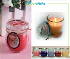 Classical Scented Glass Candle with Flower Flavor 