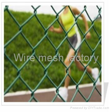 PVC coated chain link fence (diamond wire mesh)