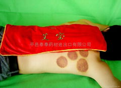 Bags of leaves treated moxibustion for Protect spinal