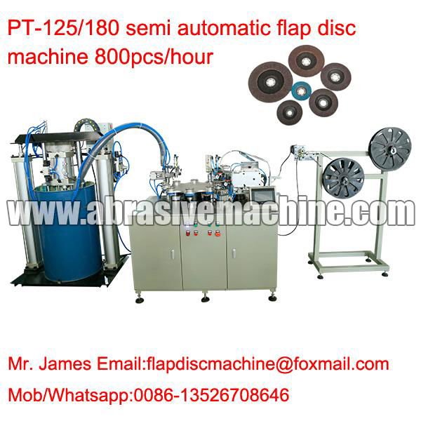 Semi automatic flap disc machine