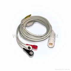 Compatible with  Drager one-piece 3-lead ECG leadwire