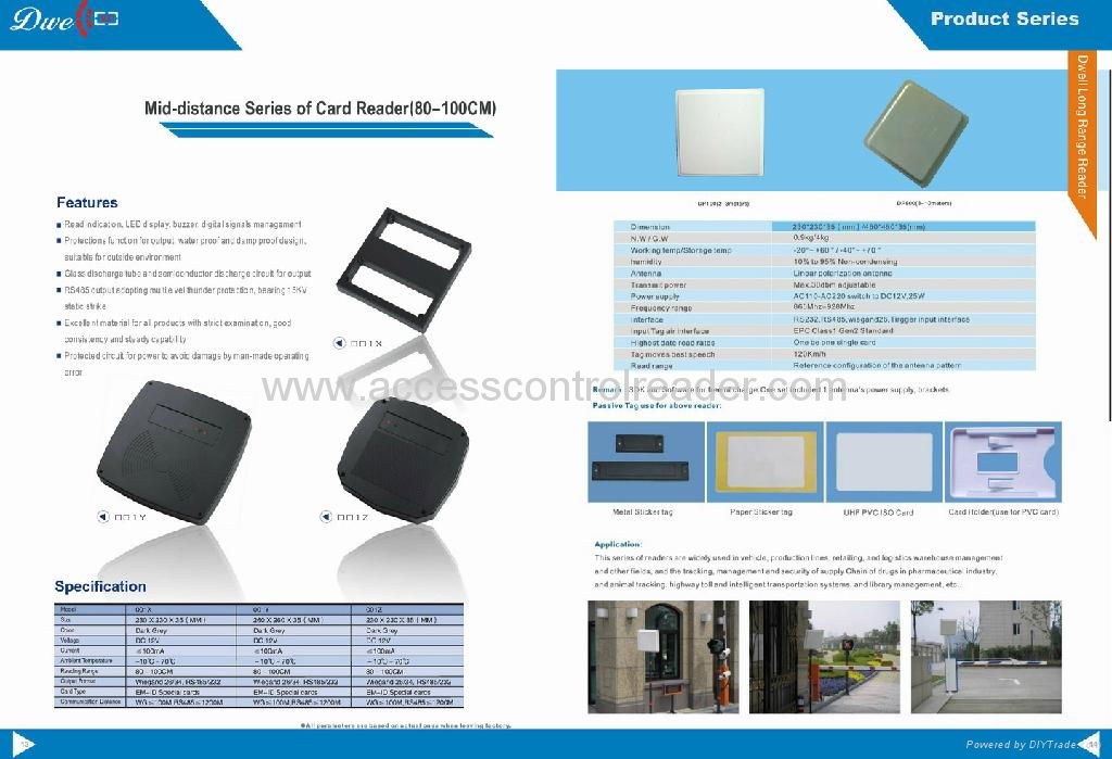 125khz EM-ID 1 m long range reader passive card access control parking systems 4