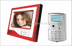 7 inchTFT LCD monitor handfree  video door phone unlock by ID card or password