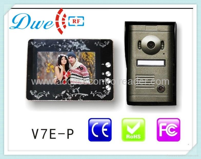 video door phone 6 LED lights,nightvision.handfree indoor monitor,7 inch TFT