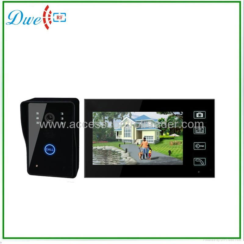 7 inch wireless video door phone for villa intercom system 