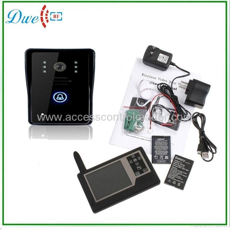 3.5 inch wireless touch screen video door phone  intercom system 3