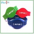TK4100 , S50,S70 ,65mm or 74MM or RFID Silicon wristband tag keychain  1