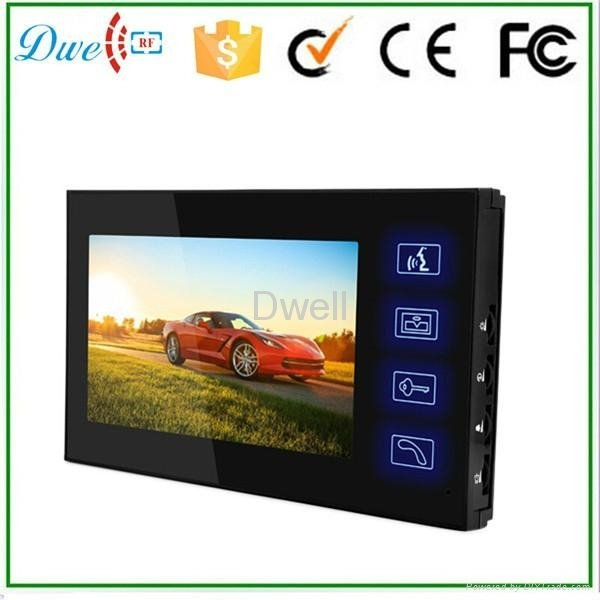 7 inch wired video door phone supports id keypad and remote control  2