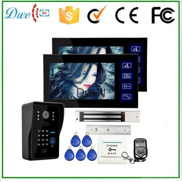 7 inch wired video door phone supports id keypad and remote control 